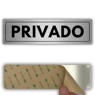 Señal Privado de aluminio, 5x18 cm