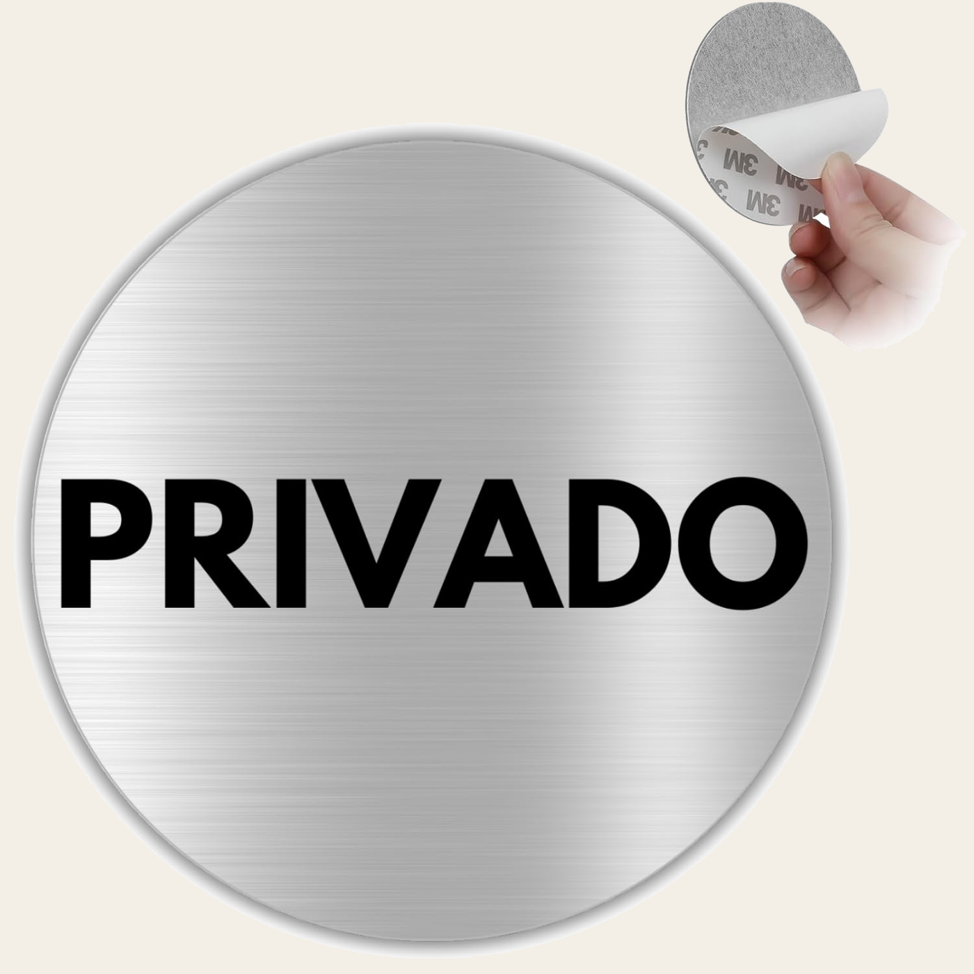 Señal Privado de aluminio, Ø 10 cm