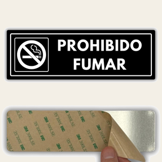 Señal Prohibido Fumar, 7,5 x 23 cm