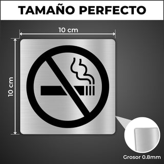 Prohibido Fumar: medidas y grosor del producto