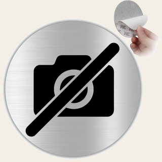 Señal Prohibido Hacer Fotos de aluminio, Ø 10 cm