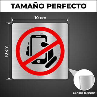 Prohibido Móvil: medidas y grosor del producto