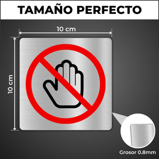 Prohibido Pasar: medidas y grosor del producto