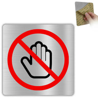 LEIASA | Señal Prohibido Pasar - 10x10 cm - Aluminio - Grosor 0.8 mm - Resistente Exterior - Impresión UV