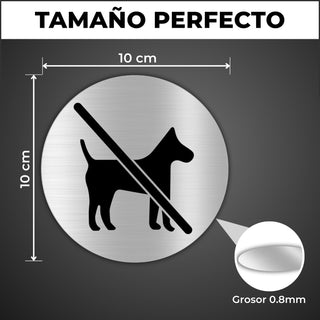 Señal Prohibido Perros: medidas y grosor del producto