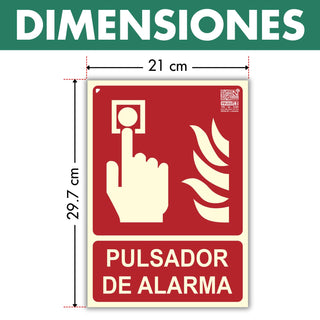 Señal Pulsador de Alarma Homologada: material premium resistente a rayos UV y agua