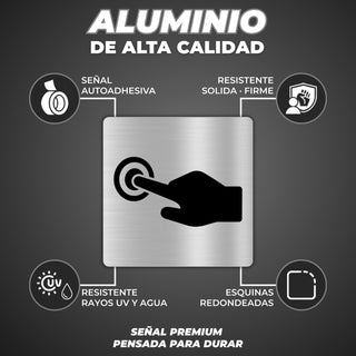 Pulse el Timbre: material premium resistente a rayos UV y agua