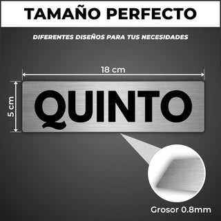 Señal Quinto Piso: medidas y grosor del producto