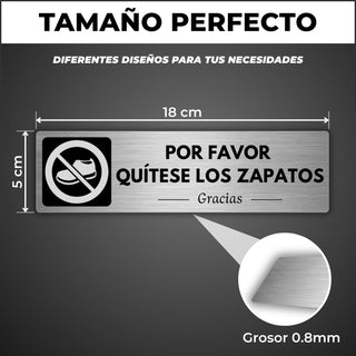 Quitarse los Zapatos: medidas y grosor del producto