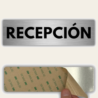 Señal Recepción de aluminio, 5x18 cm