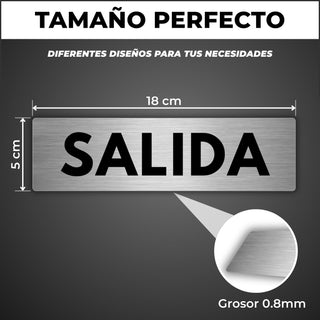 Señal Salida: medidas y grosor del producto