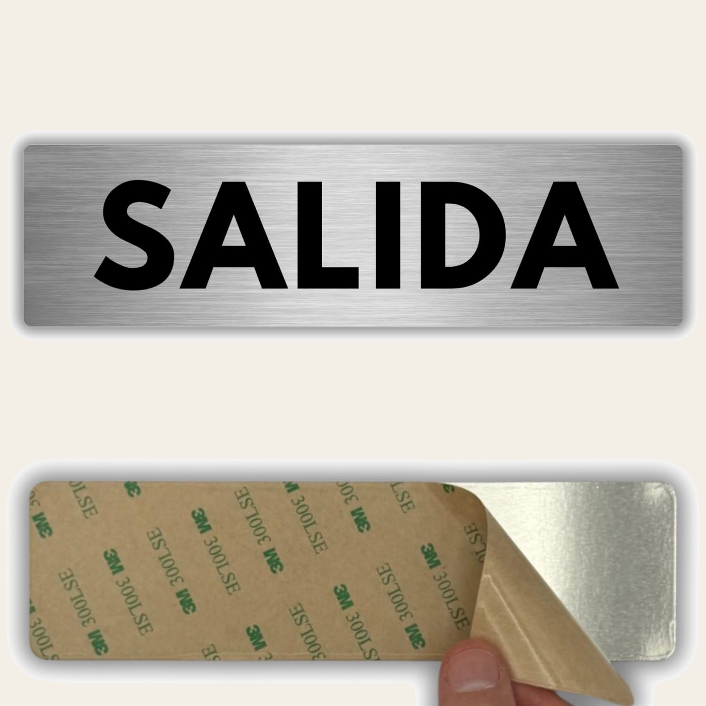 Señal Salida de aluminio, 5x18 cm