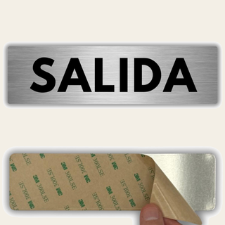 Señal Salida de aluminio, 5x18 cm