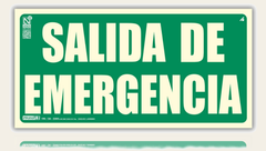 LEIASA | Señal Salida de Emergencia Homologada - 16x32 cm - PVC Fotoluminiscente - Clase B - 10 Años