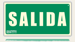LEIASA | Señal Salida Homologada - 16x32 cm - PVC Fotoluminiscente - Clase B - 10 Años