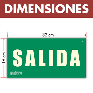 Señal Salida Homologada Sin Marco: material premium resistente a rayos UV y agua