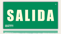 LEIASA | Señal Salida Homologada Sin Marco - 16x32 cm - PVC Fotoluminiscente - Clase B - 10 Años