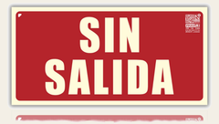 LEIASA | Señal Sin Salida Homologada - 16x32 cm - PVC Fotoluminiscente - Clase B - 10 Años