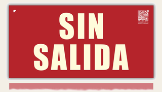 Señal Sin Salida Homologada Sin Marco de pvc fotoluminiscente, 16x32 cm