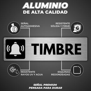 Timbre de Puerta: material premium resistente a rayos UV y agua