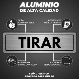 Tirar Puerta: material premium resistente a rayos UV y agua