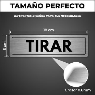 Tirar Puerta: medidas y grosor del producto