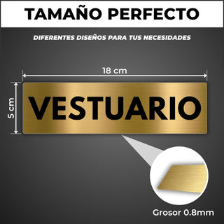 Señal Vestuario: medidas y grosor del producto