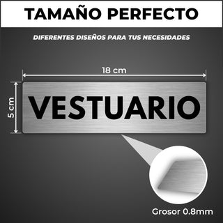 Señal Vestuario: medidas y grosor del producto