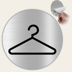 LEIASA | Señal Vestuario - Ø 10 cm - Aluminio - Grosor 0.8 mm - Resistente Exterior - Impresión UV