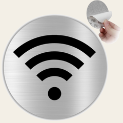 LEIASA | Señal WiFi - Ø 10 cm - Aluminio - Grosor 0.8 mm - Resistente Exterior - Impresión UV