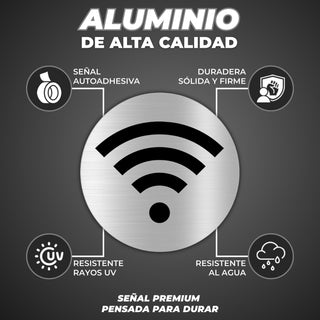 Señal WiFi: material premium resistente a rayos UV y agua