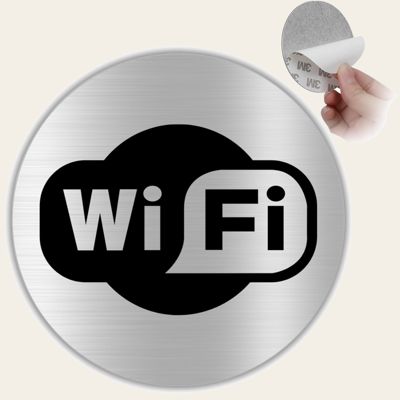 Señal WiFi de aluminio, Ø 10 cm