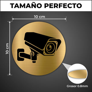 Señal Zona Videovigilada: medidas y grosor del producto